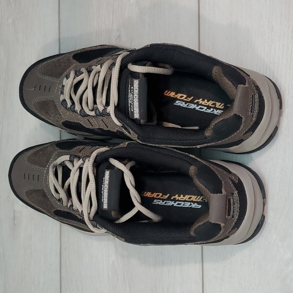 Skechers Mens Memory 51241 Foam Leather Running Sneakers shoes sz 8.5 - Picture 7 of 14